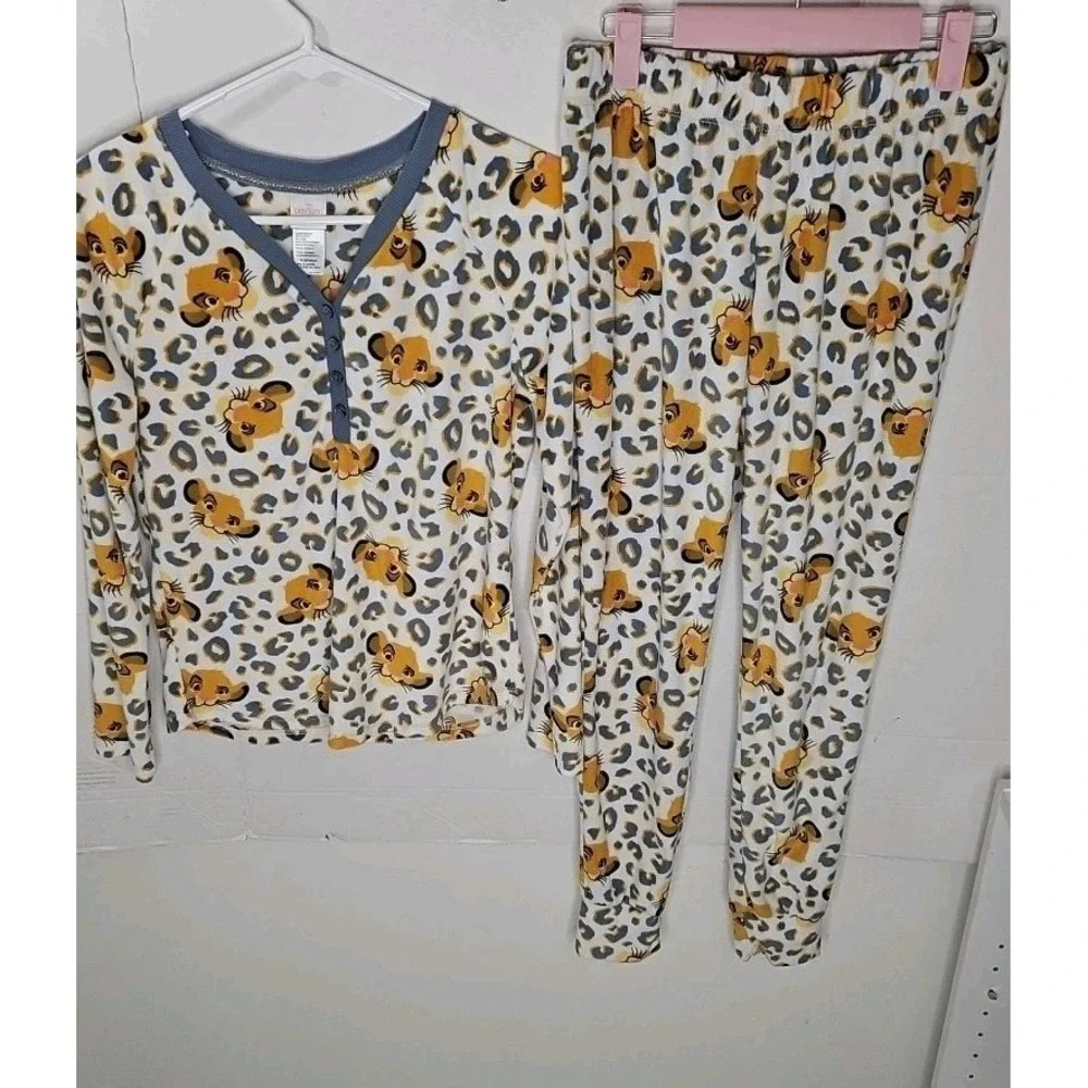 Disney The Lion King Simba 2 Pc Pajama Set Womens Sz XS White‎ Soft Fleece Sleep - Picture 2 of 16